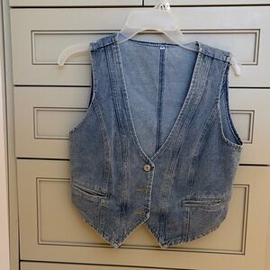 Amazon Blue Denim Crop Top